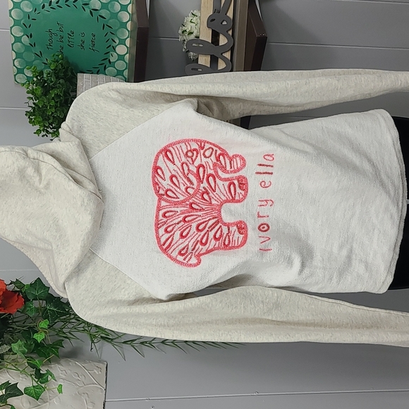 Ivory Ella Beaded Hoodie - Picture 3 of 8